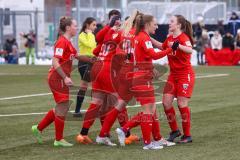 2. Fußball-Liga - Frauen - Saison 2022/2023 - FC Ingolstadt 04 - 1. FC Köln II - Der 1:2 Anschlusstreffer durch Schmittmann Katharina (Nr.20 - FC Ingolstadt 04 ) - Jubel - Foto: Meyer Jürgen