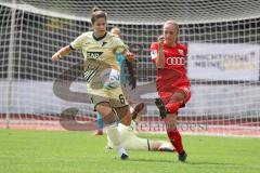 2. Fußball-Liga - Frauen - Saison 2022/2023 - FC Ingolstadt 04 - TSG Hoffenheim - Mailbeck Alina (Nr.8 - FC Ingolstadt 04 ) - Blaschka Anouk gold Hoffenheim - Foto: Meyer Jürgen