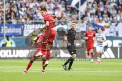 3. Liga; MSV Duisburg - FC Ingolstadt 04; Kopfball Frederik Christensen (11, FCI) Fredrik Carlsen (8, FCI)
