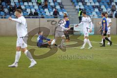 3.Liga - Saison 2022/2023 - 1. FC Saarbrücken - FC Ingolstadt 04 - Das Spiel ist aus - jubel - Denis Linsenmayer (Nr.23 - FCI) - Nikola Stevanovic (Nr.15 - FCI) -  - Foto: Meyer Jürgen