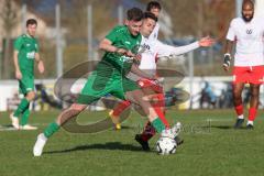 Bezirksliga - Saison 2023/24 - TSV Gaimersheim - FC Schwabing München - Dennis Hüttinger (Nr.7 - Gaimersheim) - Giacinto Sibilia weiss Schwabing - Foto: Meyer Jürgen