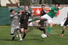 Kreisliga - Saison 2023/24 - Türkisch SV Ing - FC Gerolfing -  - Alberto Rodriguez Pena Torwart Türkisch - Johann Rybalko schwarz Türkisch - Anastasios Porfyriadis grün Gerolfing - Foto: Meyer Jürgen