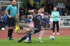 Bezirksliga - Saison 2025/26- TSV Gaimersheim - SpVgg Kammerberg - Domenic Raimann (Nr.26 - TSV Gaimersheim) - Christof Pihale blau Kammerberg - Foto: Meyer Jürgen