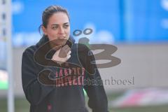 3. Liga; FC Hansa Rostock - FC Ingolstadt 04; vor dem Spiel Cheftrainerin Sabrina Wittmann (FCI)