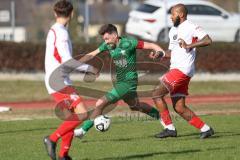 Bezirksliga - Saison 2023/24 - TSV Gaimersheim - FC Schwabing München - Dennis Hüttinger (Nr.7 - Gaimersheim) - Khareem Zelmat weiss Schwabing - Foto: Meyer Jürgen