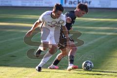 Landesliga - Saison 2026/27 - SV Manching - VFR Neuburg - Kevin Csatari (Nr.15 - SV Manching) - Beran Leon weiss Neuburg - Foto: Meyer Jürgen