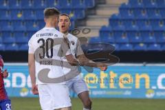 3. Liga - KFC Uerdingen 05 - FC Ingolstadt 04 - Elfmeter Tor JUbel Stefan Kutschke (30, FCI) mit Filip Bilbija (35, FCI)