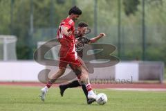 Kreisliga - Saison 2025/26- TSV Ingolstadt Nord - Türk SV Ingolstadt - Umut Yürükal rot Türkisch - Hakan Tural schwarz Ing Nord - Foto: Meyer Jürgen