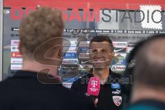 3.Liga - Saison 2023/2024 - SC Freiburg II - FC Ingolstadt 04 - Cheftrainer Michael Köllner (FCI) - im Interview mit Magenta Sport - Foto: Meyer Jürgen