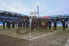 3. Liga - Saison 2025/26 - Hansa Rostock - FC Ingolstadt 04  -  Die Mannschaft bedankt sich bei den Fans - jubel - Foto: Meyer Jürgen