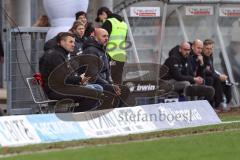 3. Liga; SSV Ulm 1846 - FC Ingolstadt 04; an der Seitenlinie, Spielerbank Cheftrainer Michael Köllner (FCI) Co-Trainer Maniyel Nergiz (FCI)