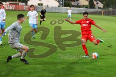 Bayernliga - U17 - Saison 2022/2023 - FC Ingolstadt 04 -  1860 München - Zeitler Deniz rot FCI - Torwart Dunker Mauricio 1860 München - Foto: Meyer Jürgen