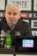 3. Liga; SSV Ulm - FC Ingolstadt 04; Interview Pressekonferenz Cheftrainer Pavel Dotchev (Ulm)