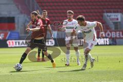 3. Liga - FC Ingolstadt 04 - FSV Zwickau - Jonatan Kotzke (25 FCI) Frick Davy (19 Zwickau) Möker Yannik (27 Zwickau)