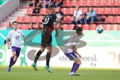 DFB Pokal; FC Ingolstadt 04 - Erzgebirge Aue; Stefan Kutschke (30, FCI) Carlson Dirk (3 Aue)