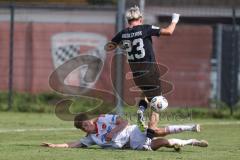 *** A-Junioren Bundesliga  - Saison 2025/26 - A-Junioren - FC Ingolstadt 04 - 1. FC Nürnberg - Meyer Alexander rot FCI - Theinhard Johannes weiss Nürnberg - Foto: Meyer Jürgen