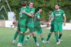 Bezirksliga - Saison 2025/26 - FC Gerolfing - TSV Ober./Unterh.stadt - Der 1:0 Führungstreffer durch Max Seitle grün Gerolfing - Foto: Meyer Jürgen