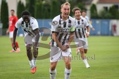 Bayernliga Nord - Saison 2026/27 - FC Ingolstadt 04 II - ASV Cham -  Der 1:0 Führungstreffer durch - Fabio Riedl weiss FCI - jubel - XXXXX - Foto: Meyer Jürgen