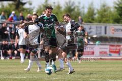 Bezirksliga - Saison 2025/26- TSV Gaimersheim - TSV Ober./Unterh.stadt - Domenic Raimann (Nr.26 - TSV Gaimersheim) - Nikola Kamenjasevic grau Ober/. Unterh.stadt - Foto: Meyer Jürgen