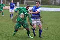 Bezirksliga - Saison 2022/2023 - SV Manching  - TSV Rohrbach - Kremer Daniel blau Rohrbach - Diallo Mamadou grün Manching - Foto: Meyer Jürgen