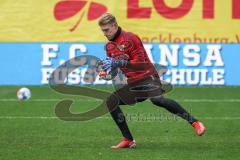 2.BL; Hansa Rostock - FC Ingolstadt 04; vor dem Spiel Torwart Robert Jendrusch (1, FCI)