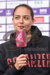 3. Liga; Erzgebirge Aue - FC Ingolstadt 04; Cheftrainerin Sabrina Wittmann (FCI) vor dem Spiel Interview