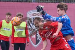 A-Junioren - Bundesliga Süd Fc Ingolstadt 04 - SC Freiburg -  Jantunen Jasso Torwart Freiburg - Brunner Felix (Nr.19 - FC Ingolstadt A-Jugend) - Foto: Meyer Jürgen