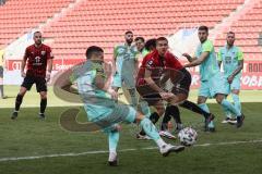 3. Liga - FC Ingolstadt 04 - 1. FC Kaiserslautern - Anas Ouahim (18 FCK) rettet Ball vor Filip Bilbija (35, FCI) Francisco Da Silva Caiuby (13, FCI)