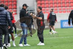 3. Liga; FC Ingolstadt 04 - Rot-Weiss Essen; Sieg Jubel Freude Cheftrainer Achim Beierlorzer (FCI) Rigo Hof, Scouting (FCI)