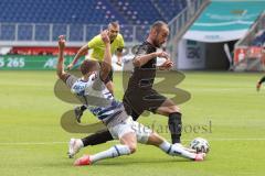 3. Liga - MSV Duisburg - FC Ingolstadt 04 - Fatih Kaya (9, FCI) wird von Lukas Scepanik (7 MSV) gefoult