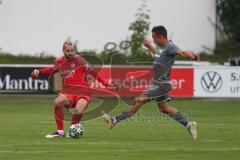 Landesliga - Saison 2025/26 - SV Manching - TSV Jetzendorf - Torwart Thomas Obermeier (Nr.1 - SV Manching) - Stefan Stöckl grau Jetzendorf - Foto: Meyer Jürgen