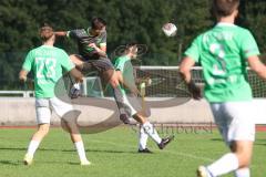 Bezirksliga - Saison 2025/26 - FC Fatih Ingolstadt - FC Gerolfing - Donat Bashota (Nr.24 - FC Gerolfing) mit dem 0:3 Führungstreffer - jubel  - Faruk Rencber (Nr.20 - FC Fatih Ingolstadt) - Foto: Meyer Jürgen