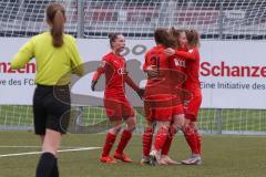 2. Frauen-Bundesliga - Saison 2021/2022 - FC Ingolstadt 04 - FC Bayern München II - Der 1:1 Ausgleichstreffer durch Mailbeck Alina (#8 FCI) - jubel - Foto: Meyer Jürgen