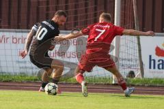 Kreispokal - Saison 2025/26- SV Eitensheim- TSV Gaimersheim  - Thomas Schreiner (Nr.10 - TSV Gaimersheim) - Mathias Ernst rot Eitensheim - Foto: Meyer Jürgen