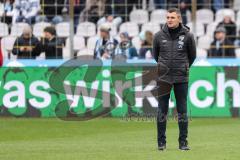 3. Liga; TSV 1860 München - FC Ingolstadt 04; vor dem Spiel angespannt konzentriert Cheftrainer Michael Köllner (FCI)