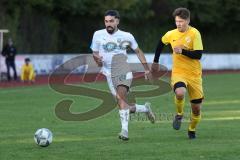 2023_10_22 - Kreisklasse - Saison 2023/24 - TSV Ingolstadt Nord - FC Gelbelsee - Hakan Türkcephe weiss Ing Nord - Maximilian Waffler gelb Gelbelsee - Foto: Meyer Jürgen