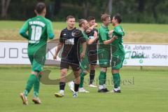Bezirksliga - Saison 2024/25 - Freundschaftsspiel - SV Manching - TSV Gaimersheim -  Der 1:0 Führungstreffer durch - Stefan Müller (Nr.7 - SV Manching) - jubel -  - XXXXX - Foto: Meyer Jürgen