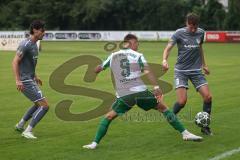 Landesliga - Saison 2025/26 - SV Manching - TSV Jetzendorf - Fabian  Neumayer (Nr.9 - SV Manching) - Dustin Kothmair grau Jetzendorf - Foto: Meyer Jürgen