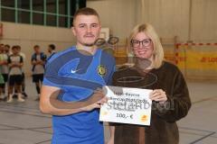 Lotto Bayern Hallencup - Saison 2024/25 - Türkisch SV Ingolstadt - SV Manching - Finale - Bester Torwart Valentin Puhar Hitzhofen - Foto: Meyer Jürgen