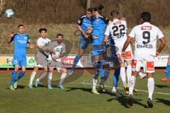 2.BL; Testspiel; FC Ingolstadt 04 - FC Wacker Innsbruck; Kopfball Tor Jubel Treffer Jonatan Kotzke (25, FCI) Nikola Stevanovic (15, FCI), Florian Kopp (Wacker) und Ronivaldo (Wacker)