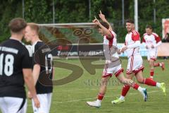 Kreisklasse - Saison 2024/25- Türk SV Ingolstadt - SV Stammham-  -  Der 0:2 Führungstreffer durch - Enis Kuqanaj weiss Türkisch per Fallrückzieher - jubel  - Foto: Meyer Jürgen