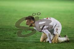 Toto-Pokal; 
Türkgücü München - FC Ingolstadt 04; Julian Kügel (31, FCI) am Boden verletzt Foul