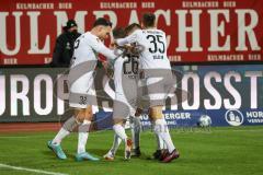 2.BL; 1. FC Nürnberg - FC Ingolstadt 04; Tor Jubel Treffer Florian Pick (26 FCI) Patrick Schmidt (32, FCI) Filip Bilbija (35, FCI)