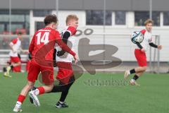 Schanzer Amateurcup 2026 - TSV Kösching - TSV Wolnzach-  - Ibo Miller weiss Wolnzach - Benedikt Schneeberger rot Kösching - Foto: Meyer Jürgen