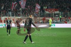 2.BL; SSV Jahn Regensburg - FC Ingolstadt 04; nach dem Spiel Untentschieden Stefan Kutschke (30, FCI) #Nico Antonitsch (5, FCI) Michael Heinloth (17, FCI)