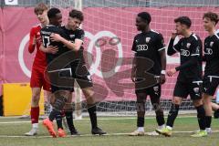 B-Junioren - Bayernliga -  Fc Ingolstadt 04 - TSG 1860 Rosenheim - Asoegwu Emmanuel FCI schwarz mit dem 1:0 Führungstreffer - jubel -  Foto: Meyer Jürgen