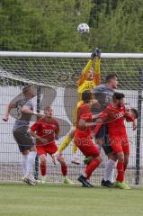 Bayernliga Süd - Saison 2021/2022 - FC Ingolstadt 04 II - VfB Hallbergmoos - Zech Ludwig (#40 FCI) Torwart FCI - Matthias Strohmaier grau Hallberg  - Foto: Meyer Jürgen