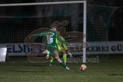 Landesliga - Saison 2024/25 - SV Manching - FC Ehekirchen - Luca Bienek (Nr.16 - SV Manching) mit dem 1:0 Führungstreffer - jubel- - Gordy Niklas Torwart Ehekirchen  - Foto: Meyer Jürgen