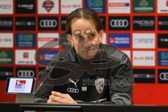 2.BL; FC Ingolstadt 04 - Training, neuer Cheftrainer Rüdiger Rehm, Pressekonferenz, Cheftrainer Rüdiger Rehm (FCI) nachdenklich