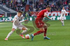 2.BL; Fortuna Düsseldorf - FC Ingolstadt 04; Tor Chance vergeben Dennis Eckert Ayensa (7, FCI) Hartherz Florian (7 DUS)